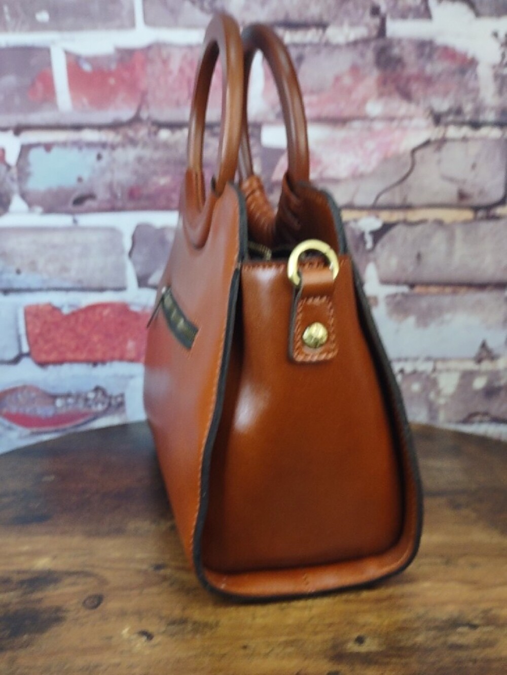 Patricia Nash "Lyon" Leather Circular-Handle Satchel - Picture 8 of 12